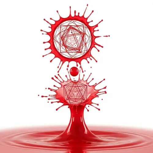 Sacred Geometrical Blood Drops - Mystical Artistry