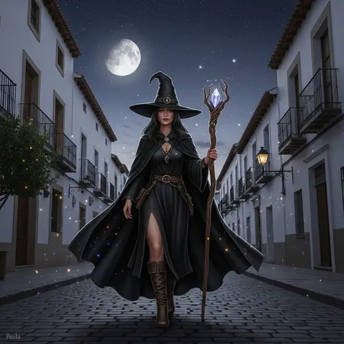 Witch Named Paula in Cordoba: Magical Night Stroll
