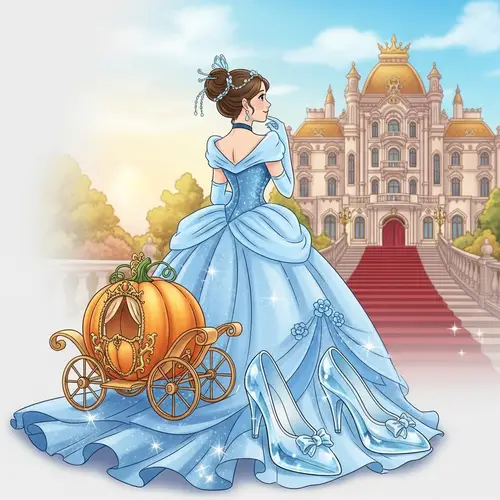 Enchanting Glass Slipper Ball Gown | Royal Ball Fantasy Dress
