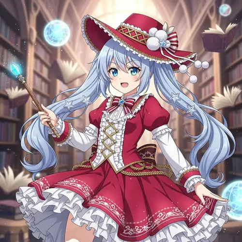 Anime-inspired Teenage Girl Magician Costume | Cosplay Fantasy Outfit