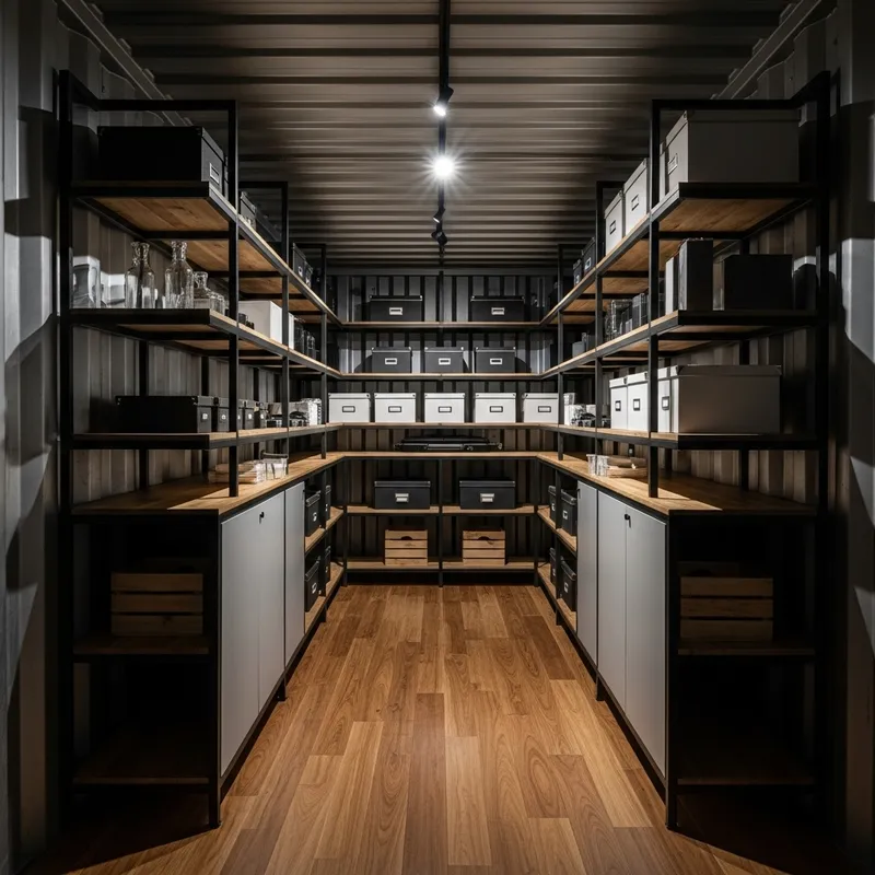 Stylish Storage: Industrial-Modern Shipping Container Stylish Storage: Industrial-Modern Shipping Container