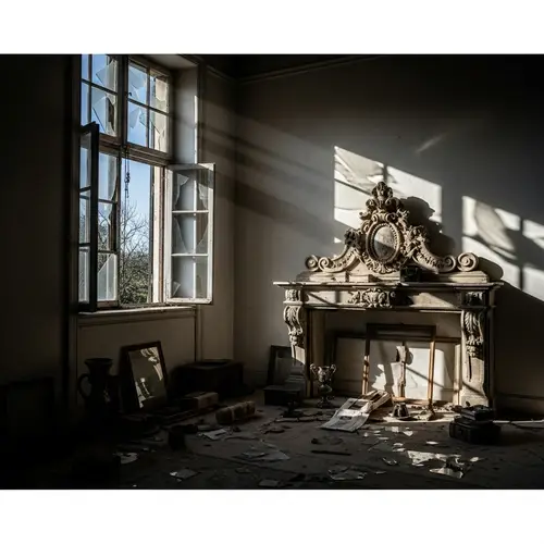 Old Room Illuminated with Soft Light and Natural Colors