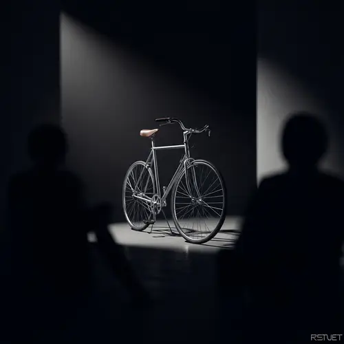 Atmospheric Bicycle Scene with Mystique