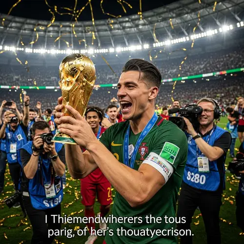 Portugal Soccer Player Celebrates World Cup Victory