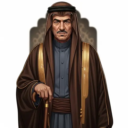 Dignified Middle-Eastern Man in Traditional Attire