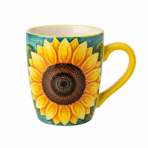Bright Sunflower Design Ceramic Coffee Mug