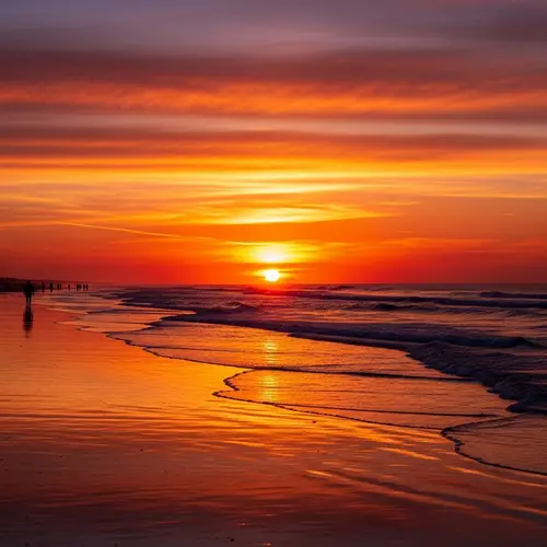 Beautiful Sunset at the Beach - Nature's Tranquility