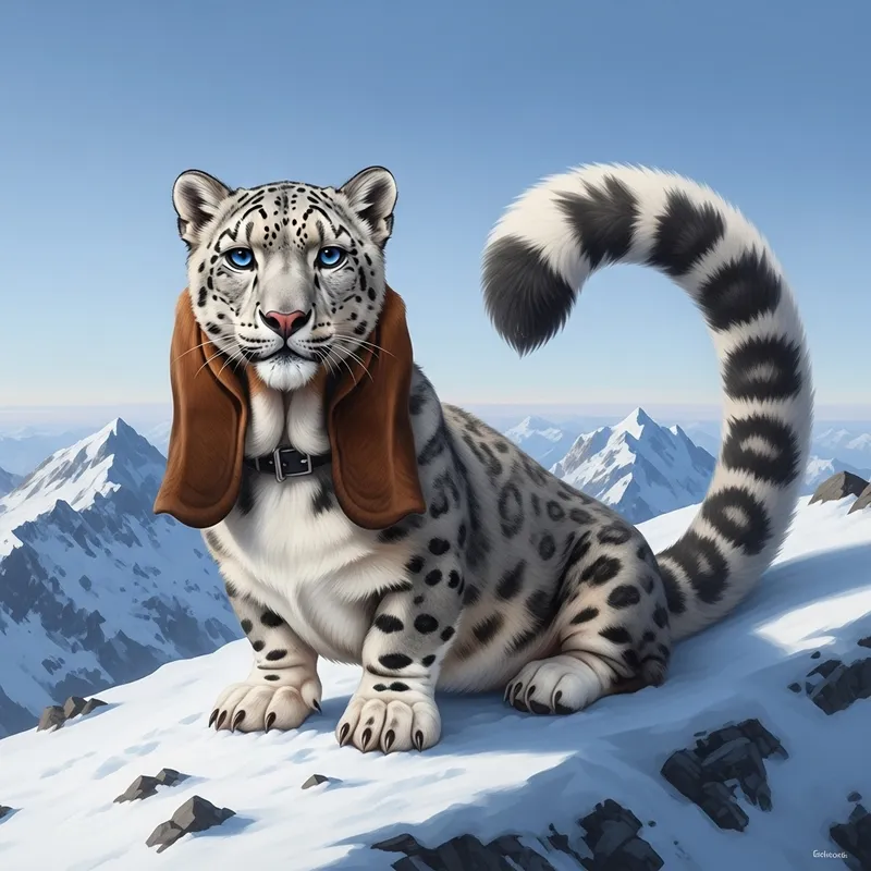Snowser: Enigmatic Snow Leopard-Basset Hound Hybrid