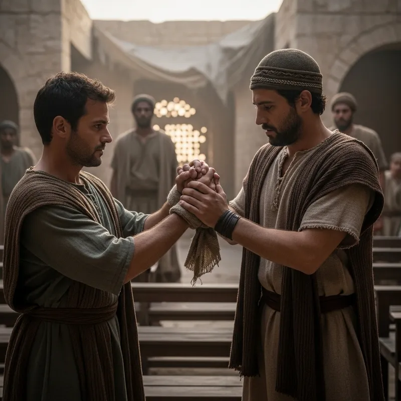Ancient Israel Soldier Courtroom Scene