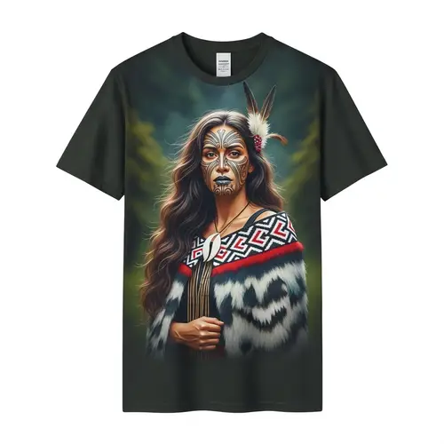 Maori Woman in Traditional Attire - Cultural Heritage Image