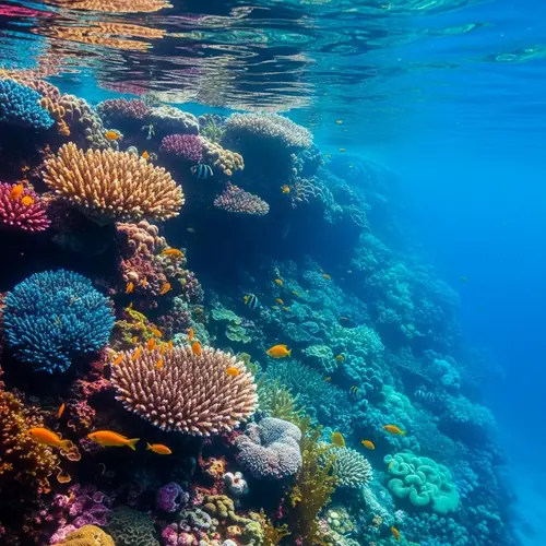 Underwater Abstract Art: Vibrant Colors in Ocean Ecosystems