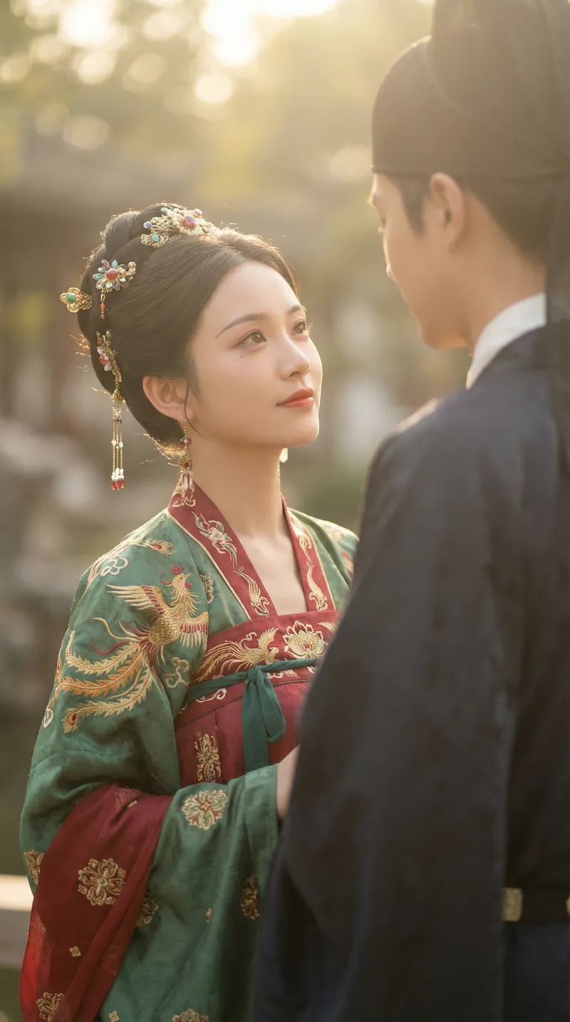 Elegant Song Dynasty Hanfu Wedding Portrait