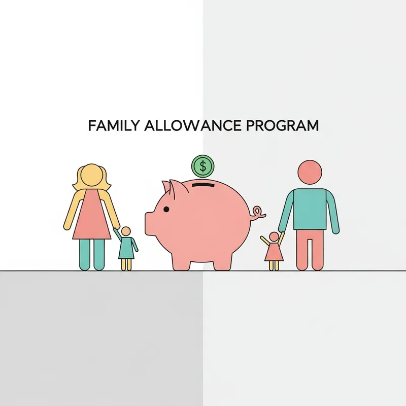 Family Allowance Program - Minimalistic and Modern Savings Concept