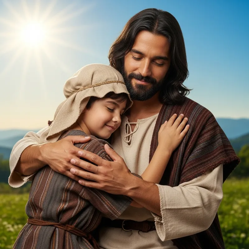 Jesus Embracing Child Jesus Embracing Child