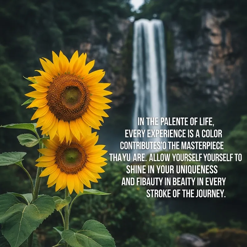 Sunflowers and Waterfall: A Unique Life Journey