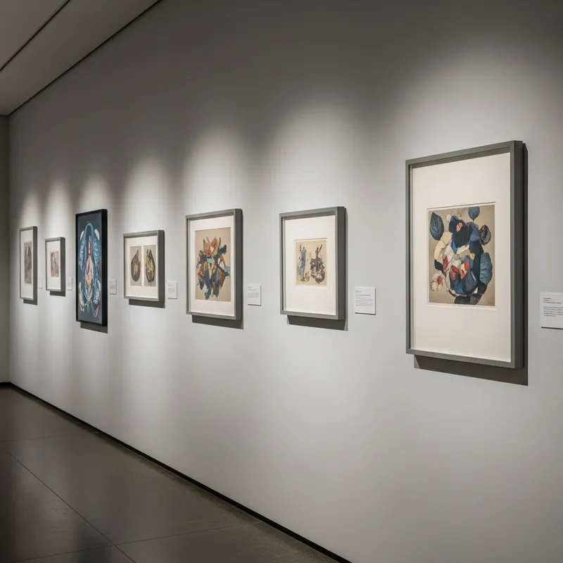 Mockup Art Wall | Grey Frames in Gallery Display