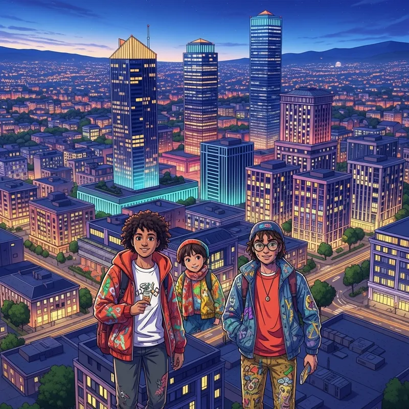 Vibrant Eskişehir Cityscape: Contemporary Drone View