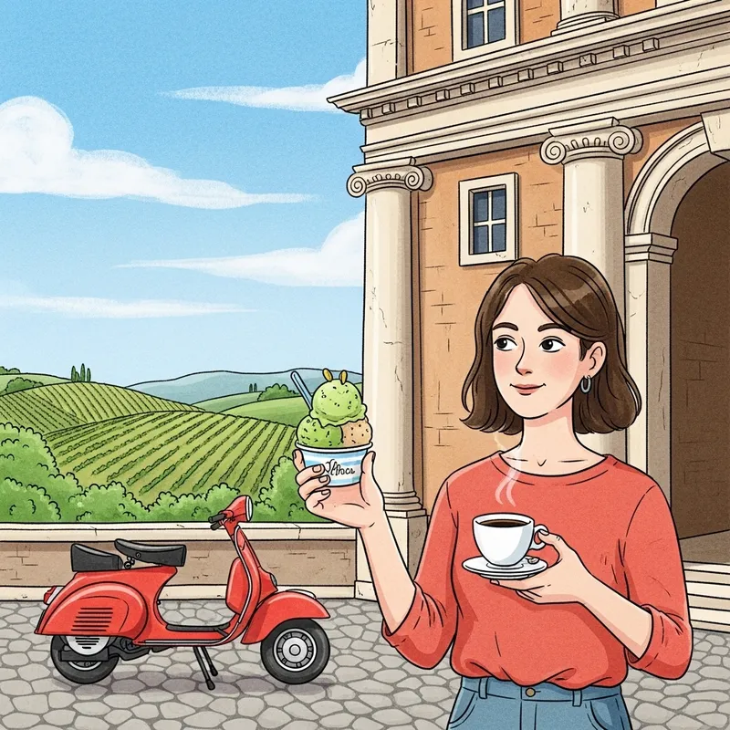 Authentic Italian Experience: Gelato, Espresso, and Vespa Views