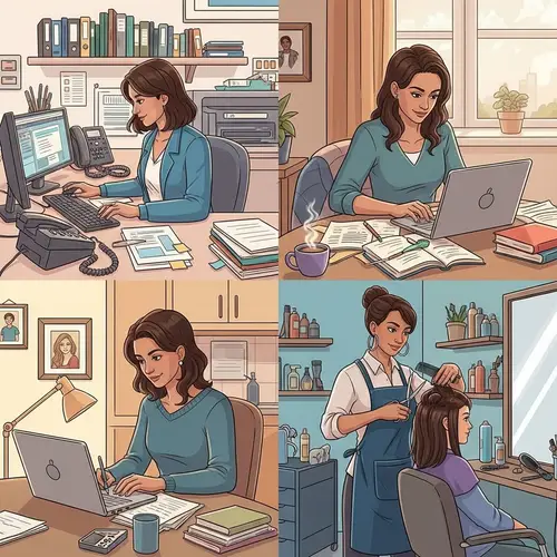 Dedicated Mother Balances Hospital, Tech Studies & Salon Work