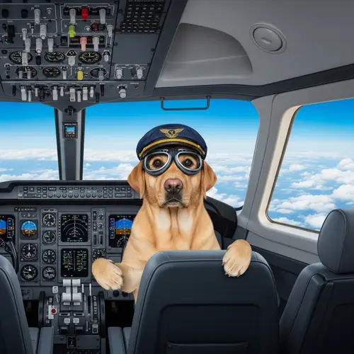 Dog Flying a Plane: A Comical Adventure