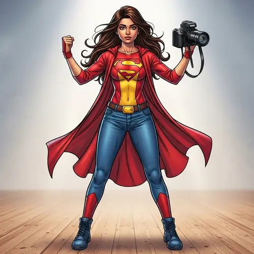 Vibrant South Asian Superhero Girl | Strength & Resilience