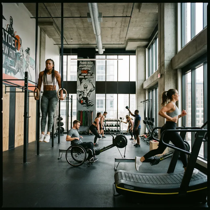 Dynamic Athletes in a Modern Gym | High-Intensity Workouts