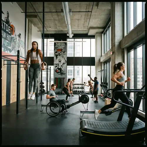 Dynamic Athletes in a Modern Gym | High-Intensity Workouts