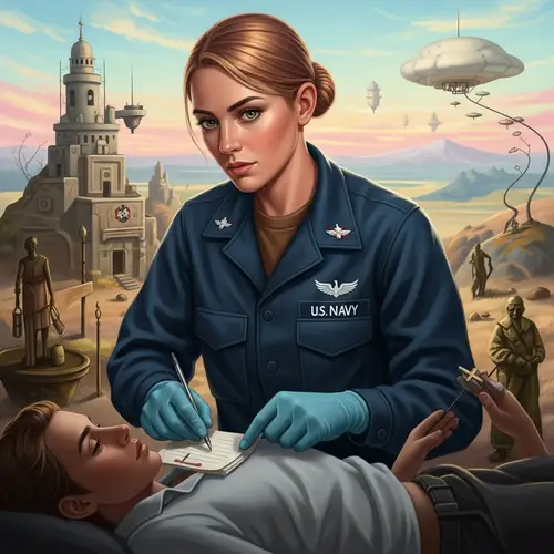 Ethereal U.S Navy Hospital Corpsman - Surreal Dreamscape