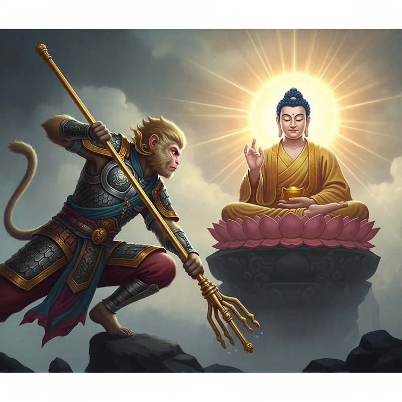 Sun Wukong vs Buddha: Mythical Battle of Legends