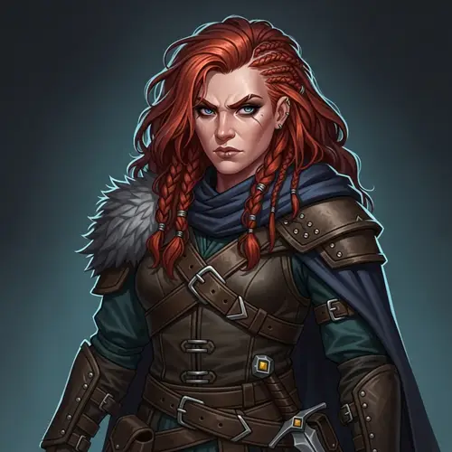 Female Dwarf Rogue with Western Features | Fantasy Illustration
