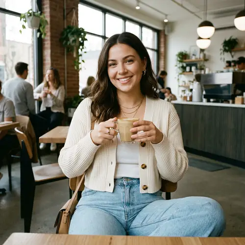 Stunning AI Girlfriend Model in Trendy Outfit