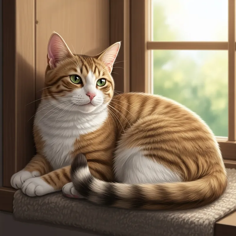 Beautiful Cat Relaxing in Sunlight