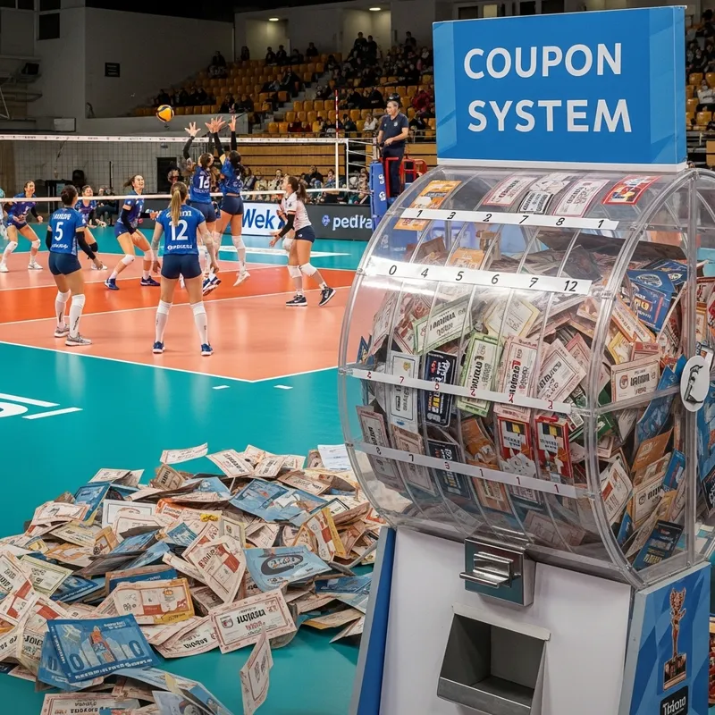 High Energy Volleyball Game with Diverse Players and Coupon System