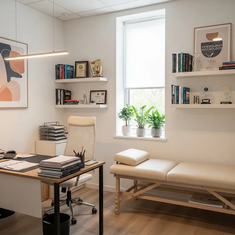Aesthetic Psychologist Office - Serene & Modern Therapy Space