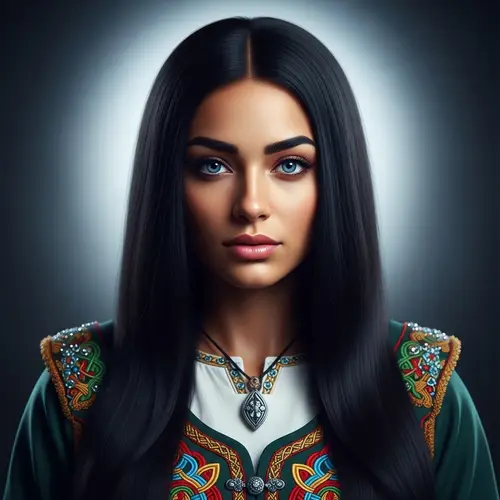 Captivating Black Irish Woman in Traditional Celtic Attire | Ethereal Fantasy