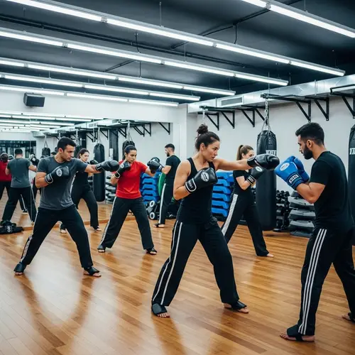 Modern Martial Arts Academy | Varied Kickboxers Training Enthusiastically