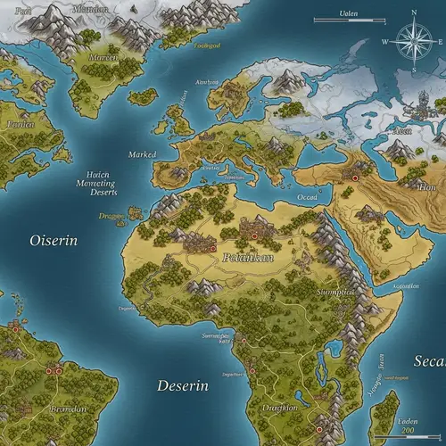 Stunning Fantasy Map for Your Imagination
