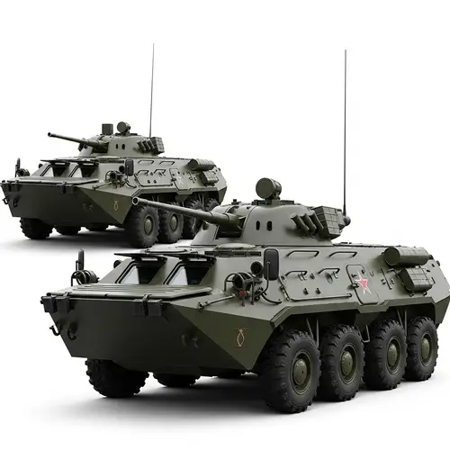 Hybrid Military Vehicle: BTR-82 and BTR-4 Fusion Design