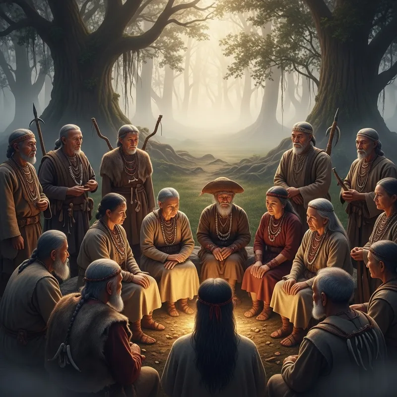 Ancestors Gathered in Circle Image