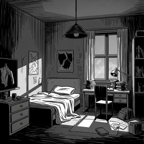 Dreary Bedroom Comic: A Gloomy Narrative