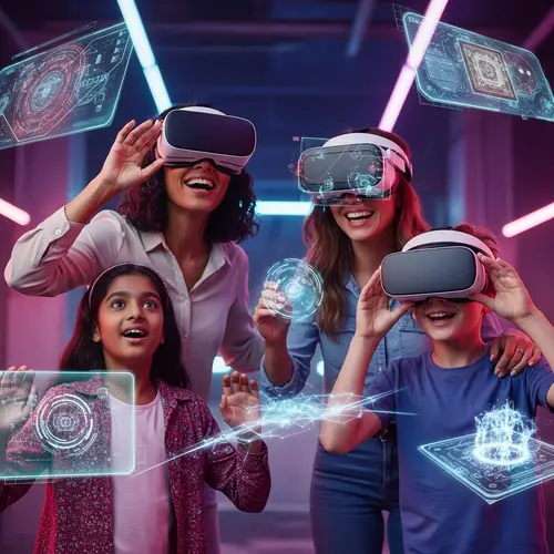 Immersive Family Virtual Reality Experience - Joyful Scene