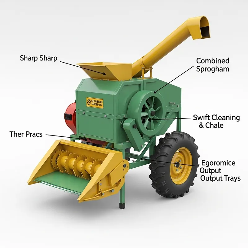Innovative Solar-Powered Sorghum Harvester & Thresher Prototype