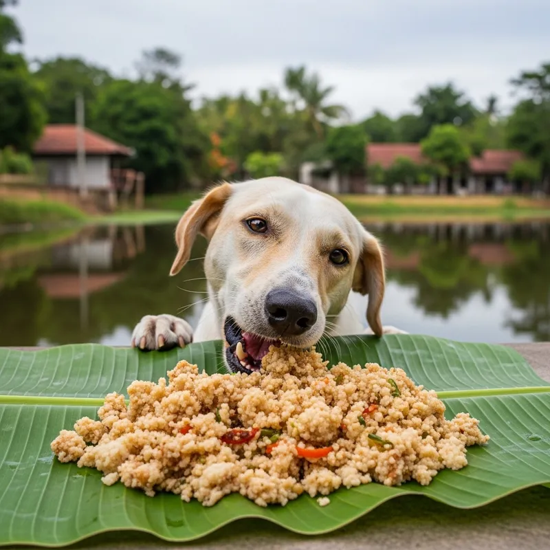 Adorable Pooch Devouring Kottu Roti | Sri Lankan Delight