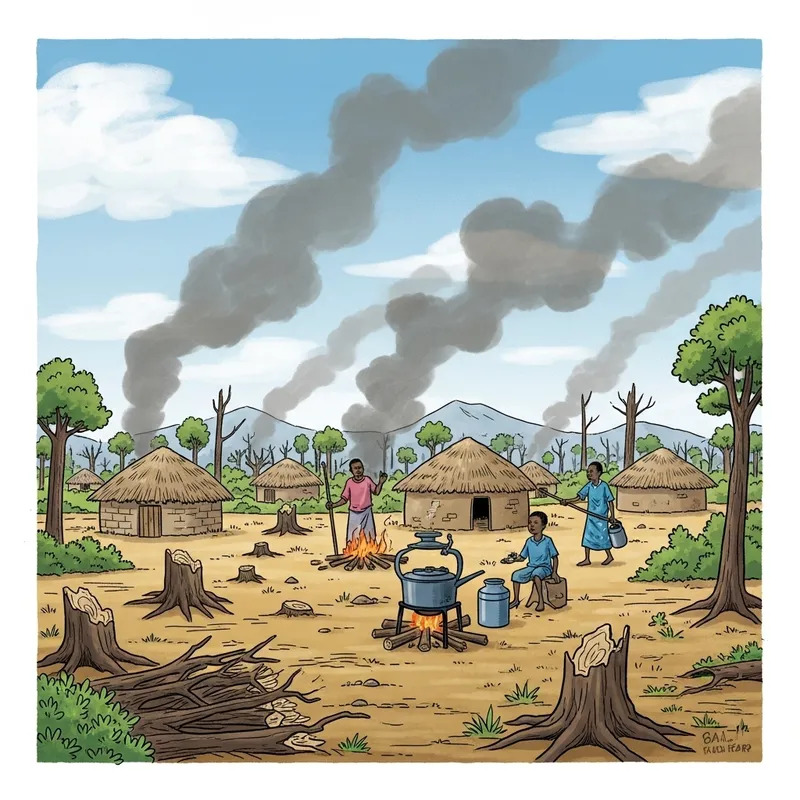 Africa Village Environmental Crisis: Deforestation & Drought Effects