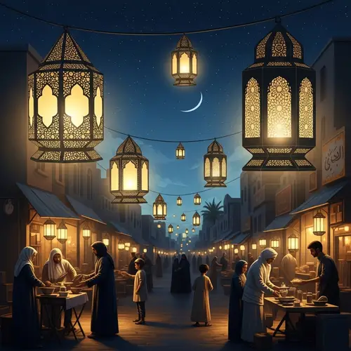 Ramadan Lanterns: Traditional Islamic Decor Illuminating Streets