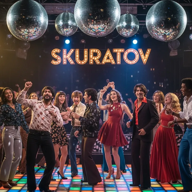 Disco Party in the 70s with Energetic Dancefloor Atmosphere Disco Party in the 70s with Energetic Dancefloor Atmosphere