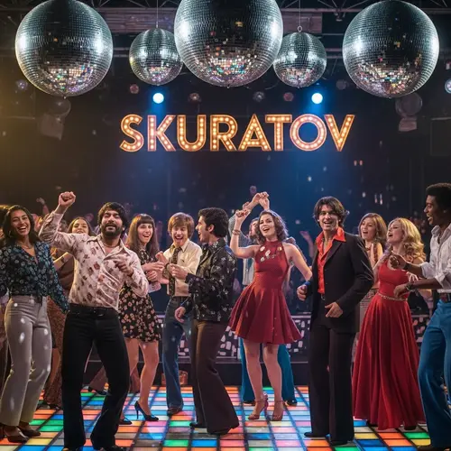 70s Disco Party with Skuratov Inscription - Groovy Dancefloor Energy
