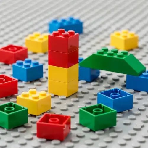 Colorful Lego Bricks for Building Mini-Structures