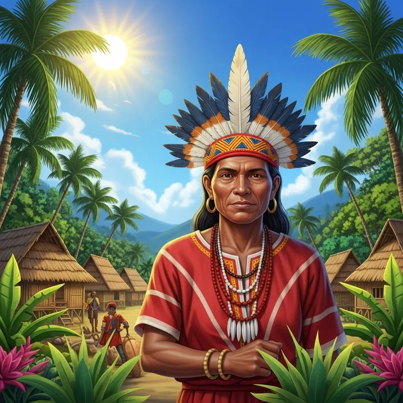 Filipino Indigenous Person in Traditional Attire