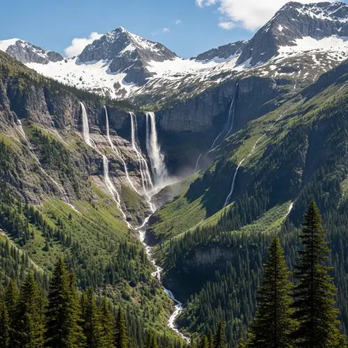 Mountain Waterfall Cascades | Natural Spectacle Photography